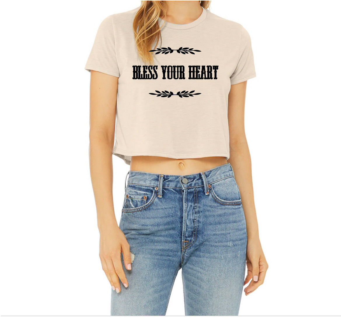 Crop t-shirt: Bless your heart