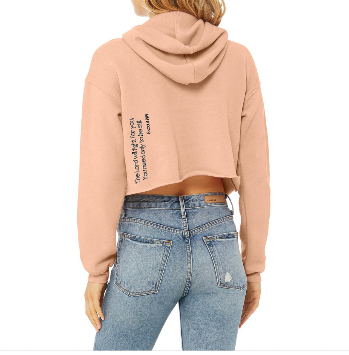 Crop hoodie: Be still